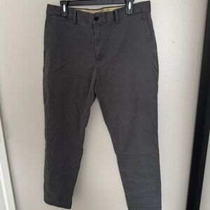 Banana Republic Aiden Pants 34x30 Gray Tapered Stretch Chino Casual Slim Fit